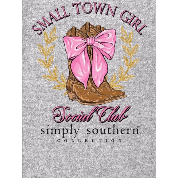 Simply Southern Small Town Girl Social Club Short Sleeve T-Shirt - NEW Fast Ship - Picture 3 of 6